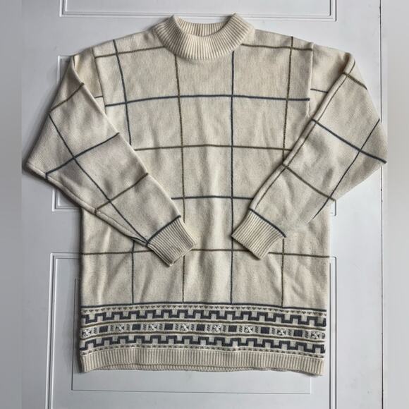 Liz Claiborne Sweaters - Liz Claiborne Womens Sz M Vintage Wool Blend Oversized Mock Neck Sweater